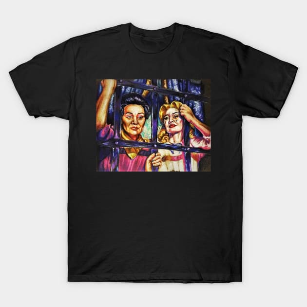 Feud with Susan Surandon and Jessica Lange T-Shirt by xandra-homes